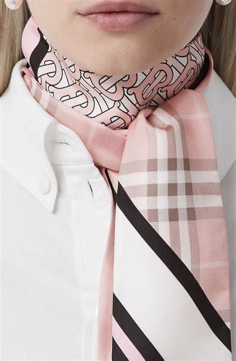 how to wear a burberry silk scarf|Burberry scarf style.